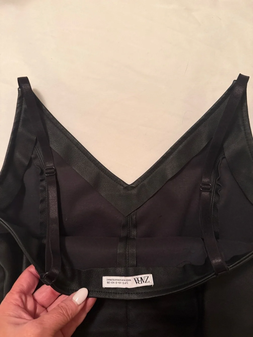 Zara faux leather crop tank. - Picture 4 of 5
